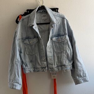 Zara Faded Blue Denim Jacket